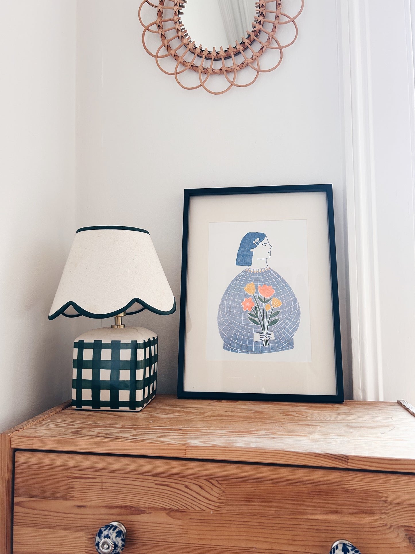 Flower Girl Risograph Print